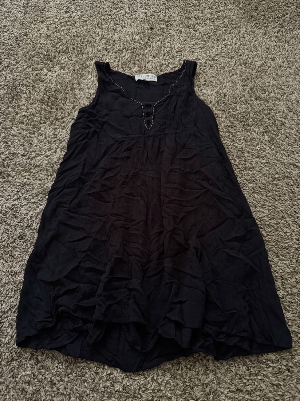 Idyllwind Black Embellished Neck Tank